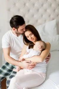 maman avec conjoint