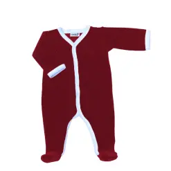 Pyjama cerise en velours face