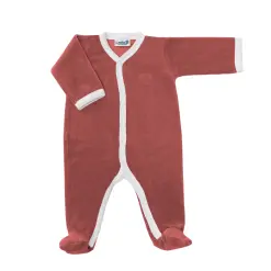 Pyjama framboise en velours face