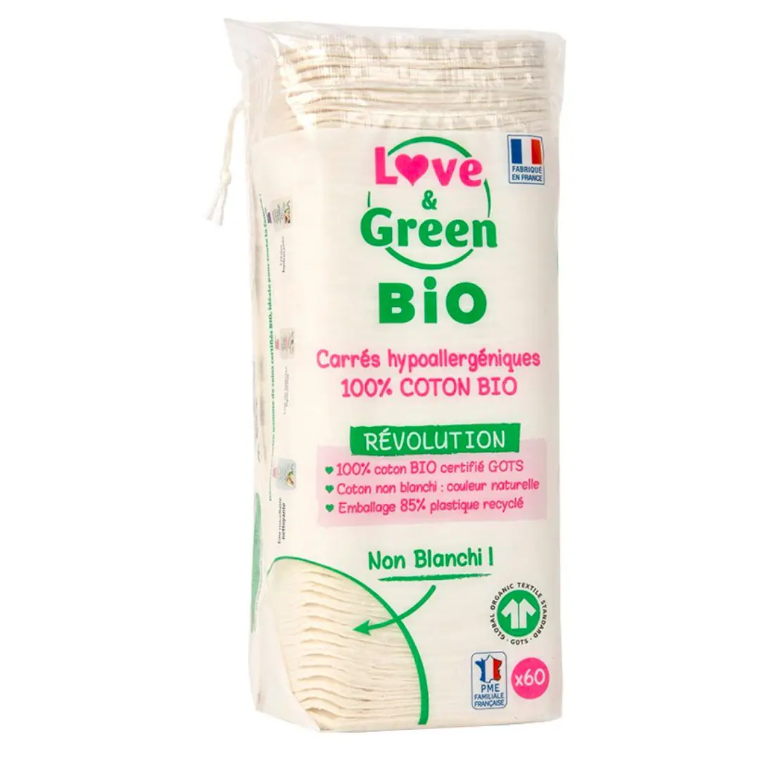 Carrés de coton Love & Green
