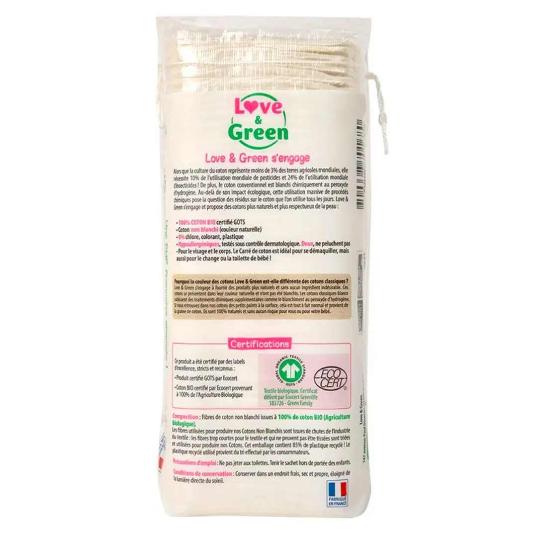 Carrés de coton Love & Green 2