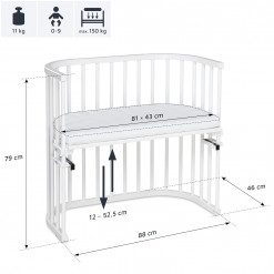 Dimensions BabyBay Original Blanc
