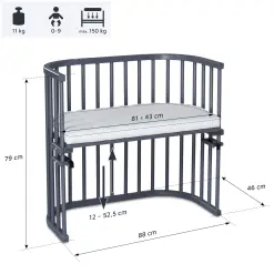 Dimensions BabyBay Original Gris