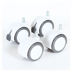 Kit de transformation berceau BabyBay Original Blanc, Barrière + Roues