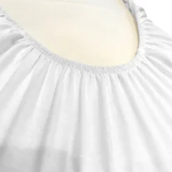 Drap Housse Bébé Blanc en Coton Bio pour Matelas 80x30cm : Couffin, Nacelle, Berceau 2