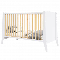 Lit Bébé Zoé Blanc et Pin 7