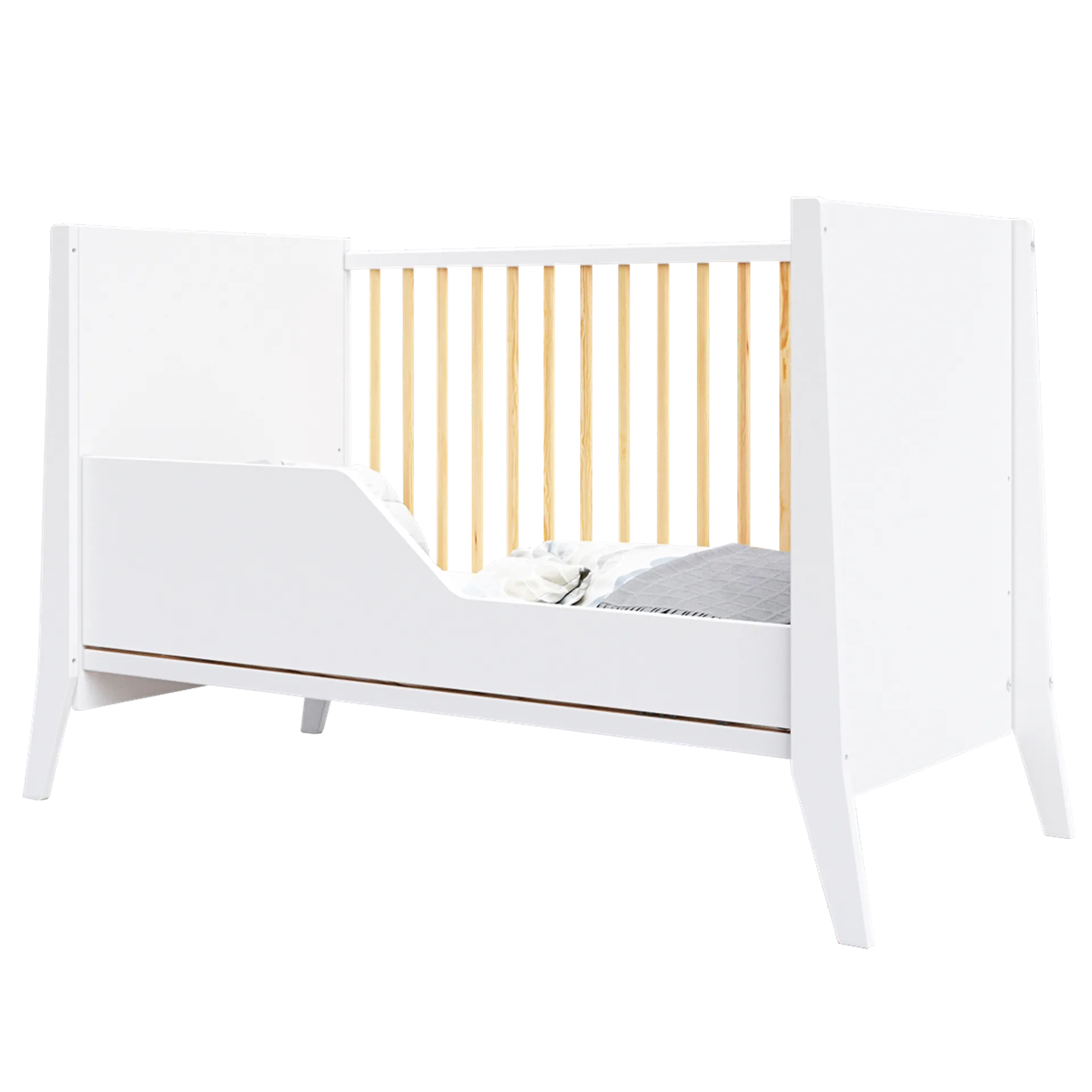 Lit Bébé Zoé Blanc et Pin 8