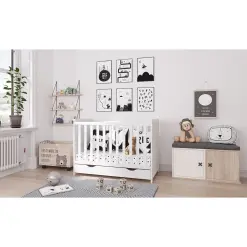 Lit Bébé Olivia Blanc Avec Tiroir 3