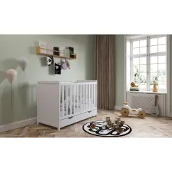 Lit Bébé Olivia Blanc Avec Tiroir 5