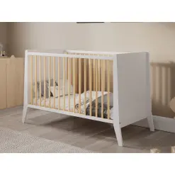 Lit Bébé Zoé Blanc et Pin 5