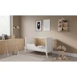 Lit Bébé Zoé Blanc et Pin 6