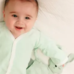 Pyjama Bébé Velours Menthe