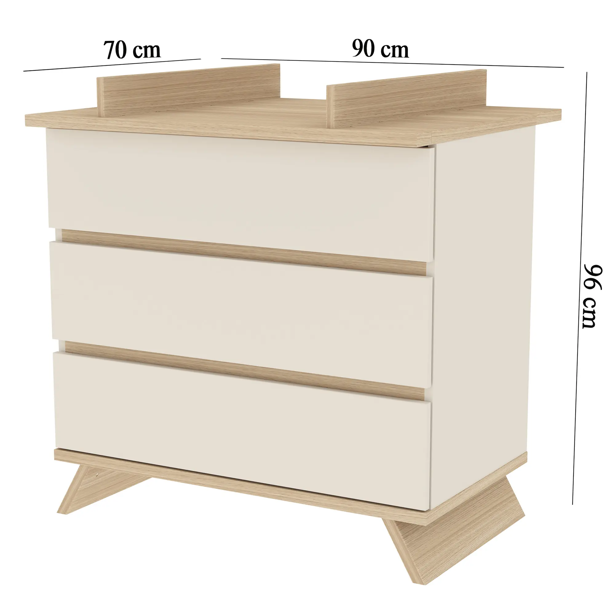 Commode à Langer avec Plan à Langer Amovible – SIENNA