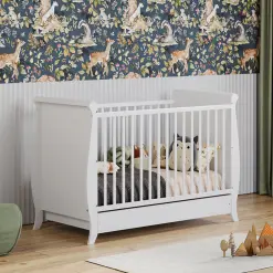 Lit bébé évolutif avec tiroir – ALBA – 120×60 cm