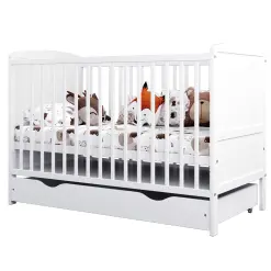 Lit bébé évolutif avec tiroir – LOUIS – 120×60 cm