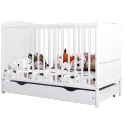 Lit bébé évolutif avec tiroir – LOUIS – 120×60 cm