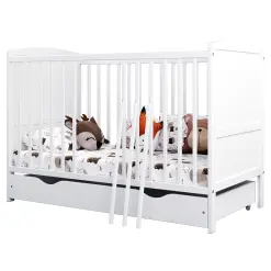Lit bébé évolutif avec tiroir – LOUIS – 120×60 cm