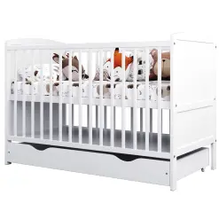 Lit bébé évolutif avec tiroir – LOUIS – 120×60 cm