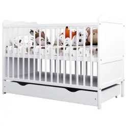 Lit bébé évolutif avec tiroir – LOUISE – 120×60 cm