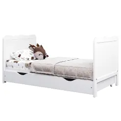 Lit bébé évolutif avec tiroir – LOUISE – 120×60 cm