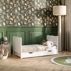 Lit bébé évolutif avec tiroir – LOUISE – 120×60 cm